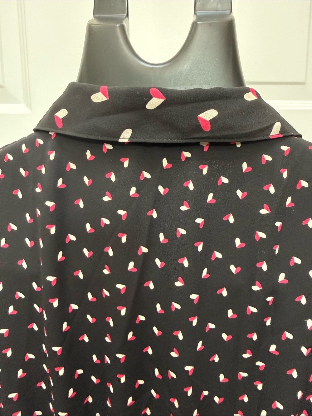 Maison Jules Black Midi Dress with Pink Heart Print - Picture 9 of 12